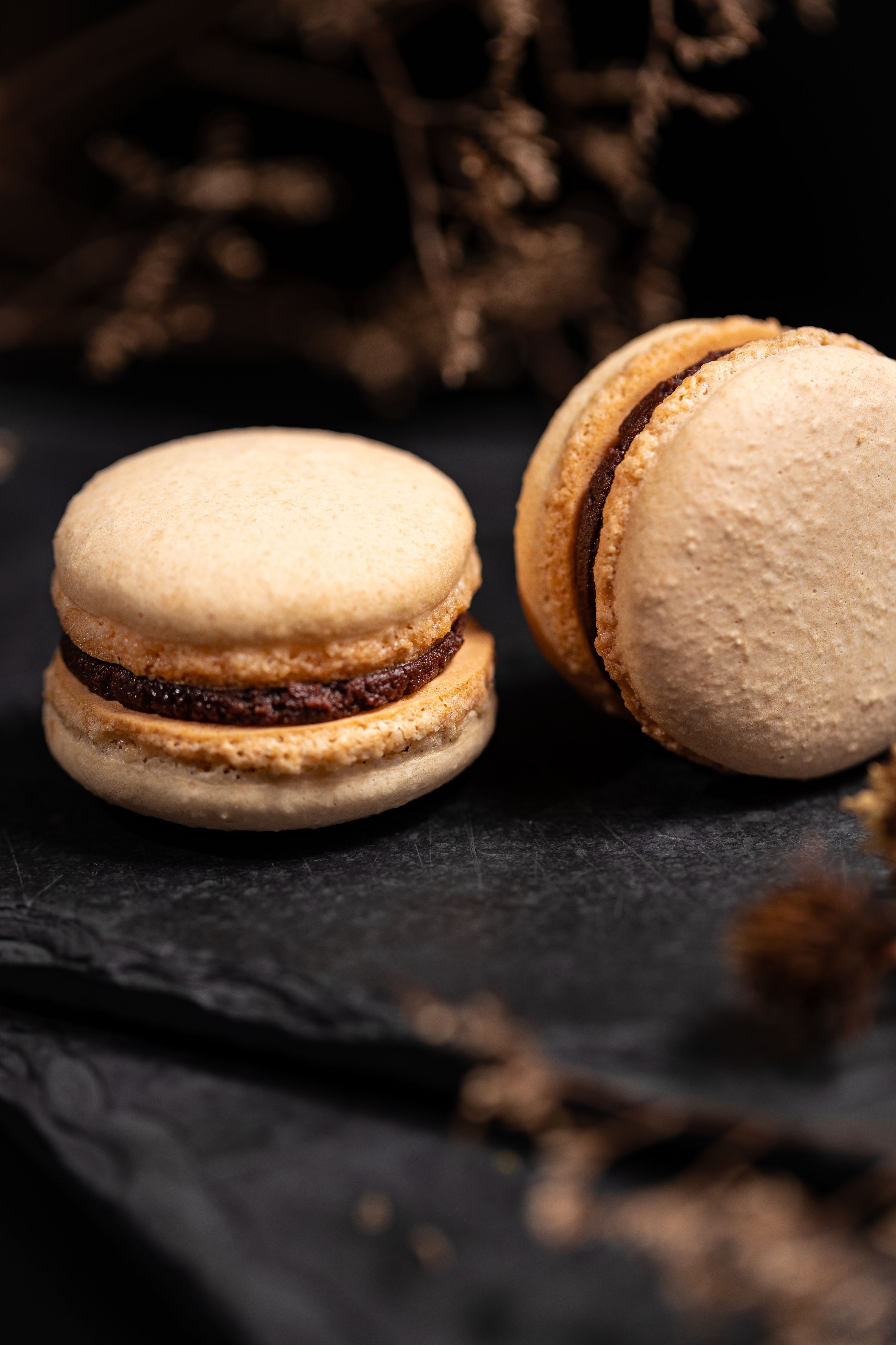 Macaron Noir & Capim-Limão