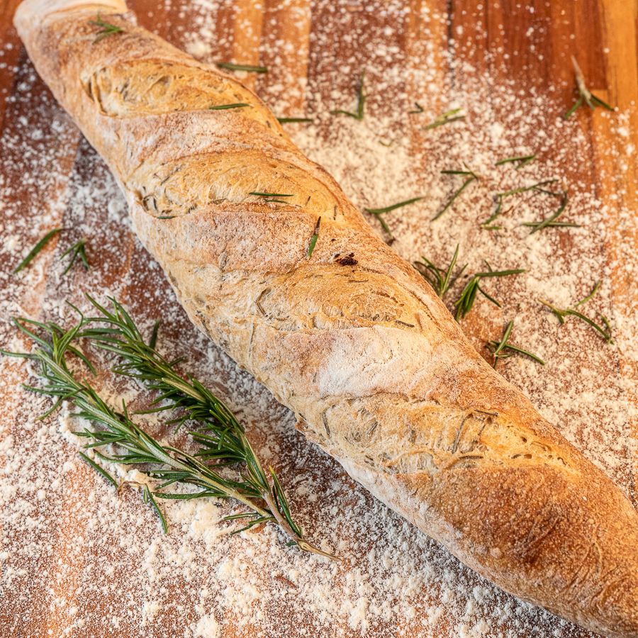 Baguete Grâu: Alecrim Fresco & Flor de Sal (18h)